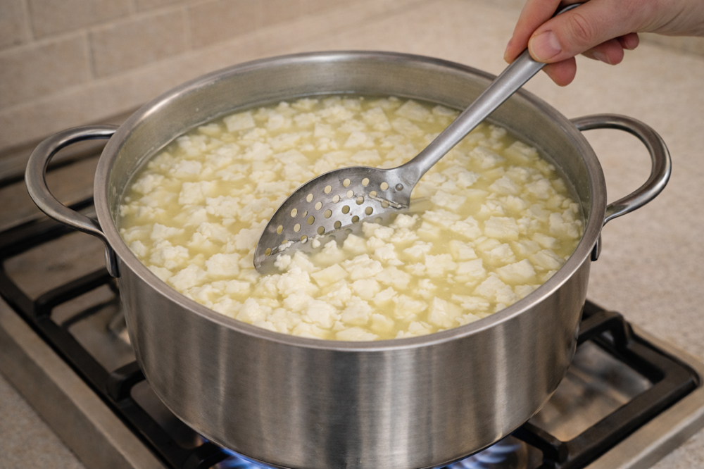 аккуратное перемешивание ложкой